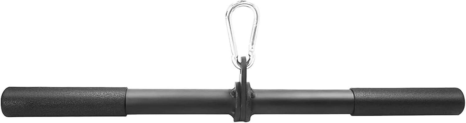imagePulldown Straight Bar for Cable Machine Pull Down Bars Rowing Machine Handles LAT Press Down Tricep Bar for Home Gym AttachmentBlack Rotating Bar
