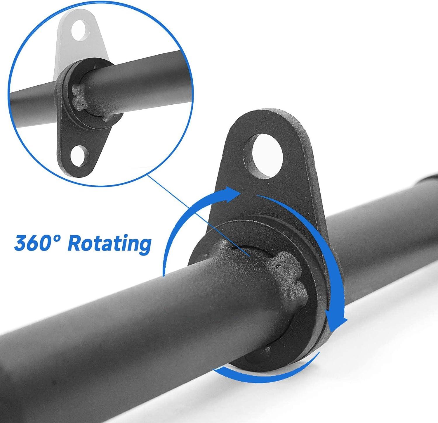 imagePulldown Straight Bar for Cable Machine Pull Down Bars Rowing Machine Handles LAT Press Down Tricep Bar for Home Gym AttachmentBlack Rotating Bar