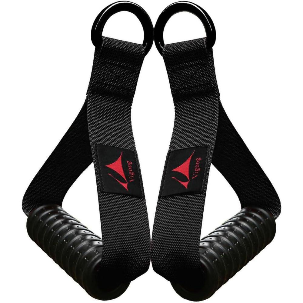 imageHeavy Duty Exercise Handles UltraDurable Rubber Workout Grip Attachments for Cable Machines LAT Pulldown Resistance Bands Home Gym and Commercial Fitness EquipmentCarbon Black XR