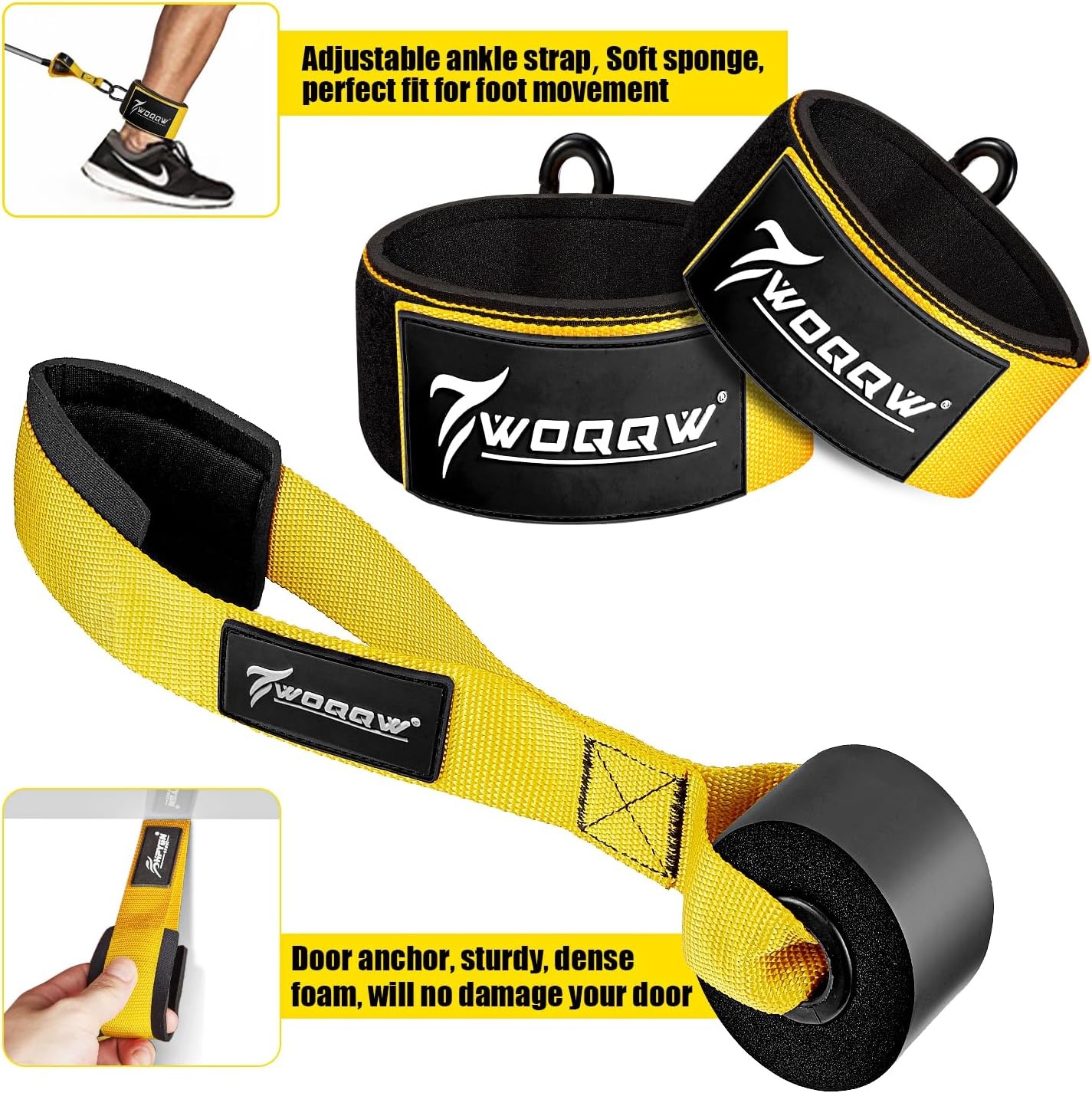image:imageWOQQW Heavy Resistance Bands for Working Out 350lbs450lbs Exercise Bands with Handles Workout Bands Set for Men Fitness Weight Bands for Muscle Strength TrainingStretchingSlimHome Gym EquipmentYellow