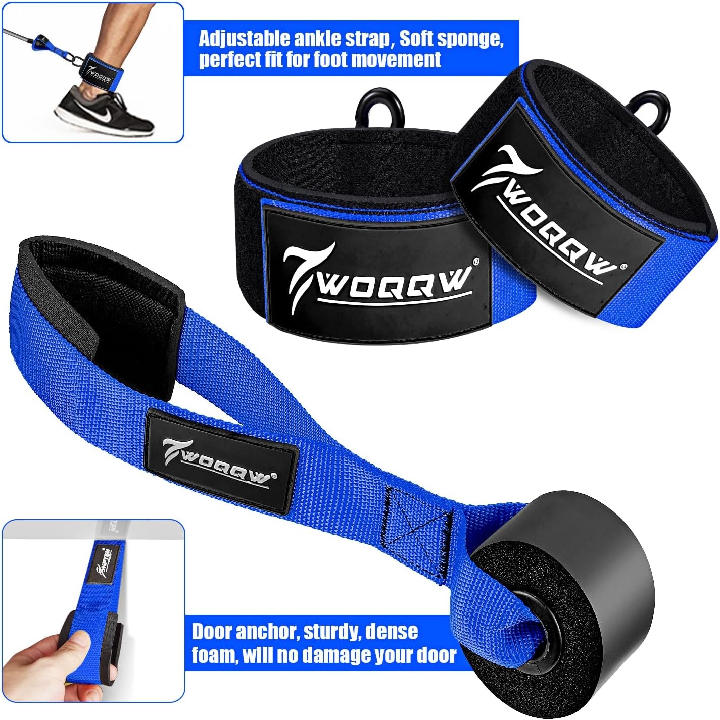 image:imageWOQQW Heavy Resistance Bands for Working Out 350lbs450lbs Exercise Bands with Handles Workout Bands Set for Men Fitness Weight Bands for Muscle Strength TrainingStretchingSlimHome Gym EquipmentBlue