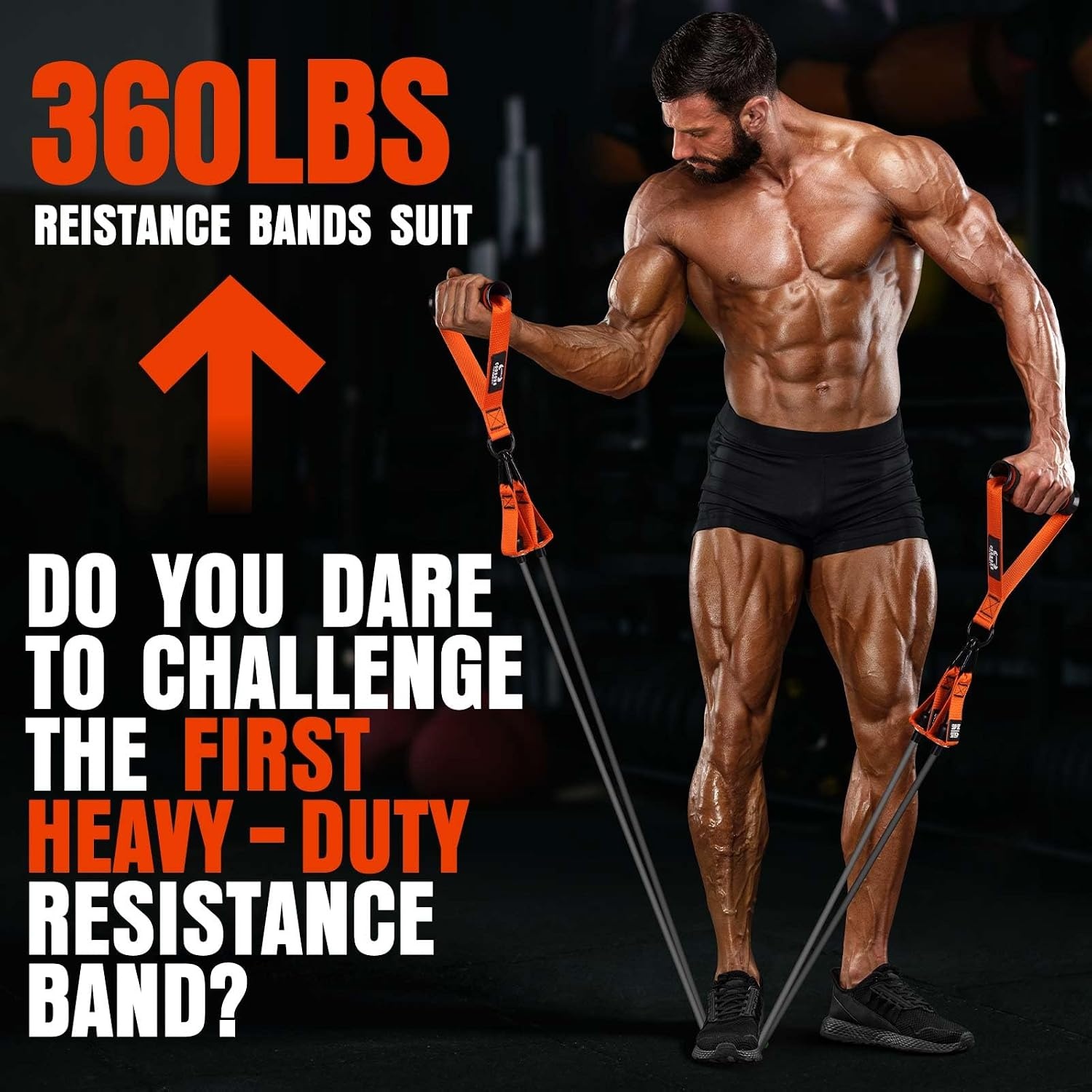 image:imageHeavy Resistance Bands for Working Out 300LBS Exercise Bands with Handles Workout Bands for Men Weight Fitness Bands Set for Muscle Training Strength Slim Yoga Home Gym EquipmentOrange