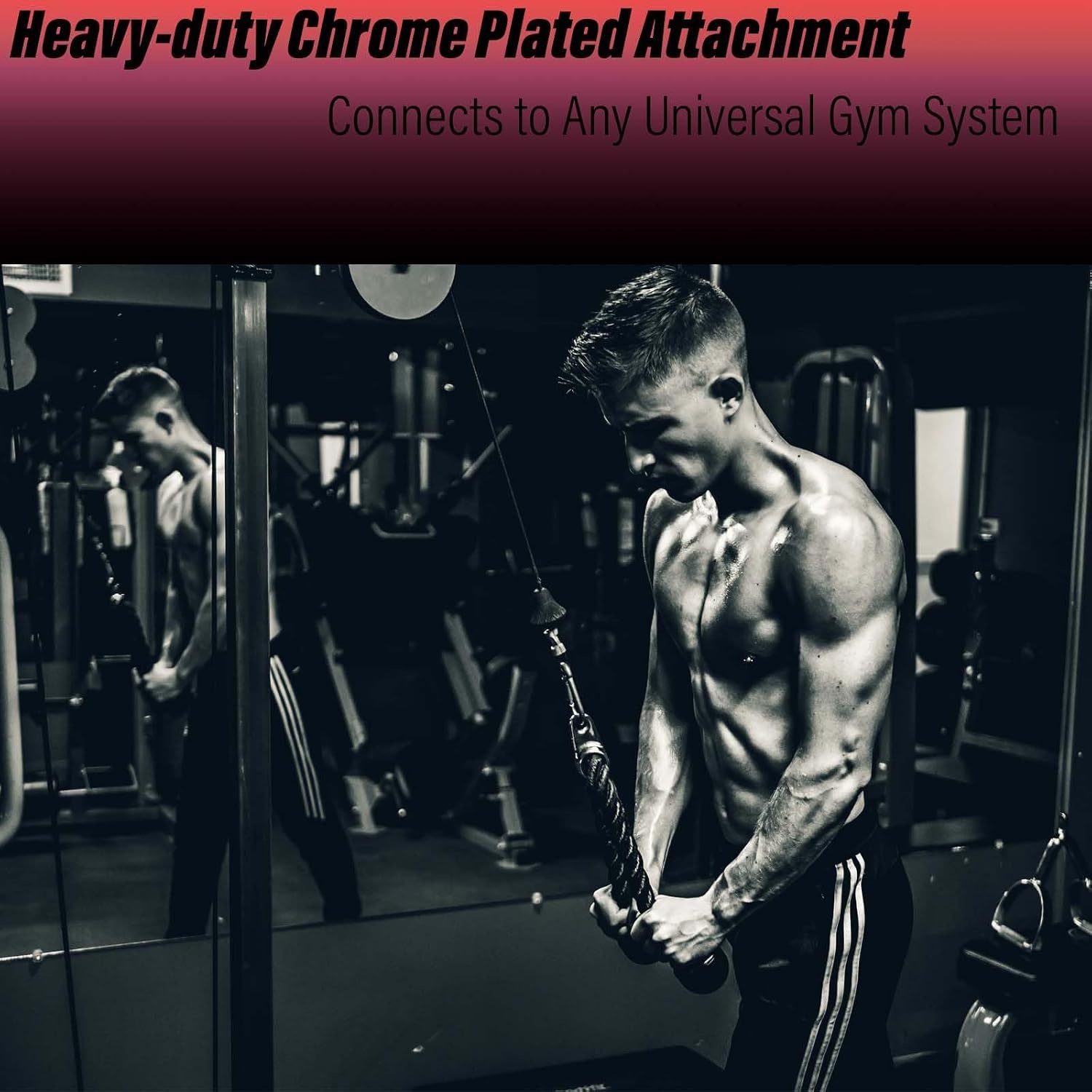 image:image27 inches Tricep Rope Tricep Pull Down Rope for Cable Machine Cable Attachment for Gym Workout Exercise