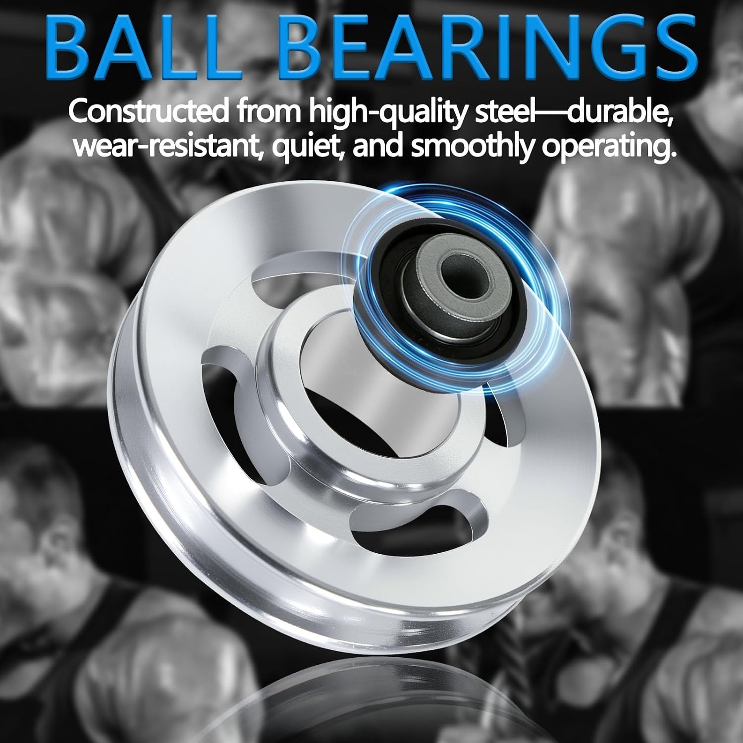 image:imageBESTEEL 6pcs 90mm Universal Aluminum Pulley Wheel for Gym Equipment Silent Cable Machine Replacement PartHeavy Duty Undeformable Fitness Aluminum Alloy Bearing Gym Pulley Wheel for Home Gym Silver6