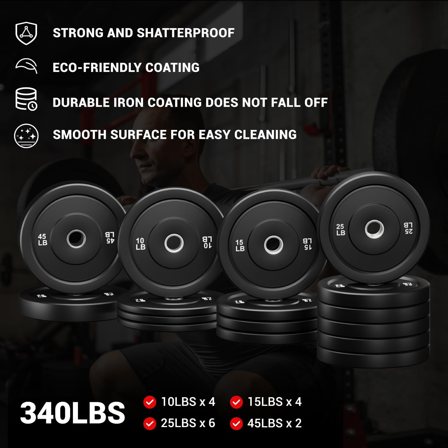 image:imageDP01 Power Cage 2000LBS Squat Rack with Cable Crossover and Dual Independent Pulley System Full Cage for Full Body Training Power Rack with More Training Attachments for Home GymRed