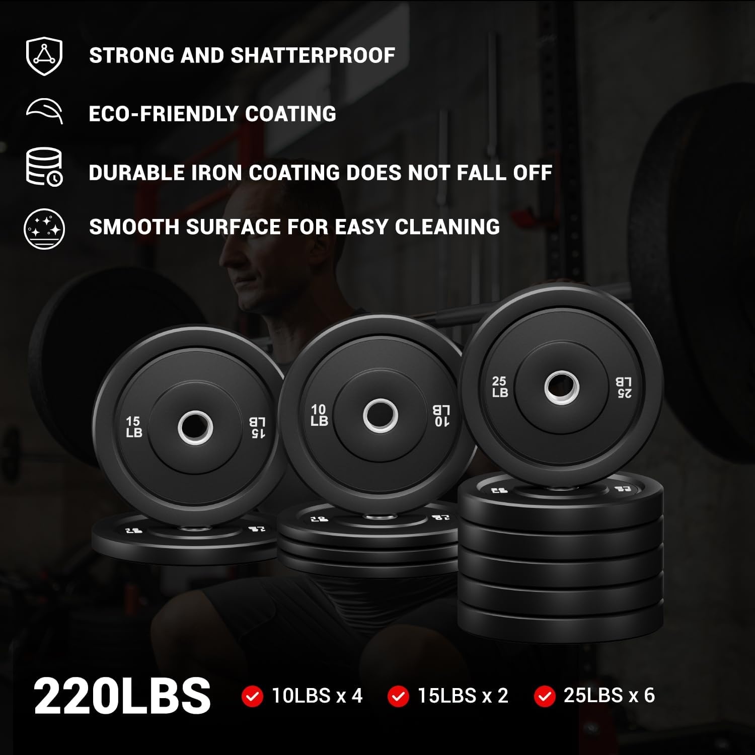 image:imageDP01 Power Cage 2000LBS Squat Rack with Cable Crossover and Dual Independent Pulley System Full Cage for Full Body Training Power Rack with More Training Attachments for Home GymRed