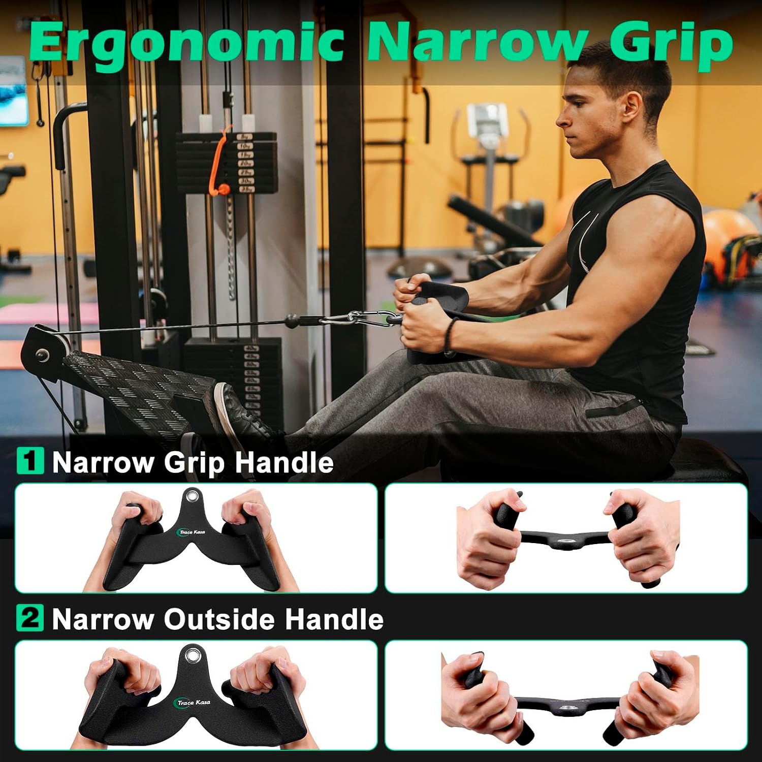 image:imageLAT Pulldown Attachments LAT Pull Down Bar Cable Machine Attachment Home Gym Equipment4 Middle Grip