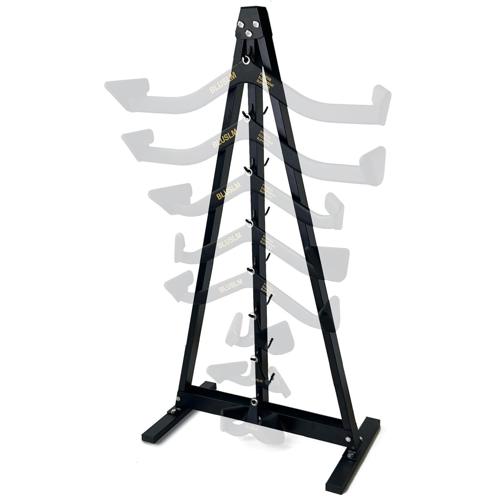 image:imageBLUSLM Lat Pull Down Bar Gym Accessory Rack Lat Pulldown Attachments Cable Attachment Storage Rack for Mag Grip  Home Gym Fitness Heavy Duty AFrame StandBIG SZHIJIA