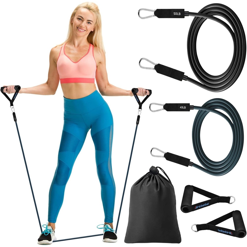 image:imageBrebebe Door Anchor Strap for Resistance Bands Exercises Multi Point Anchor Gym Attachment for Home Fitness Portable Door Band Resistance Workout Equipment Easy to Install PunchFree NailFreeBandsHandles 4050 LBS