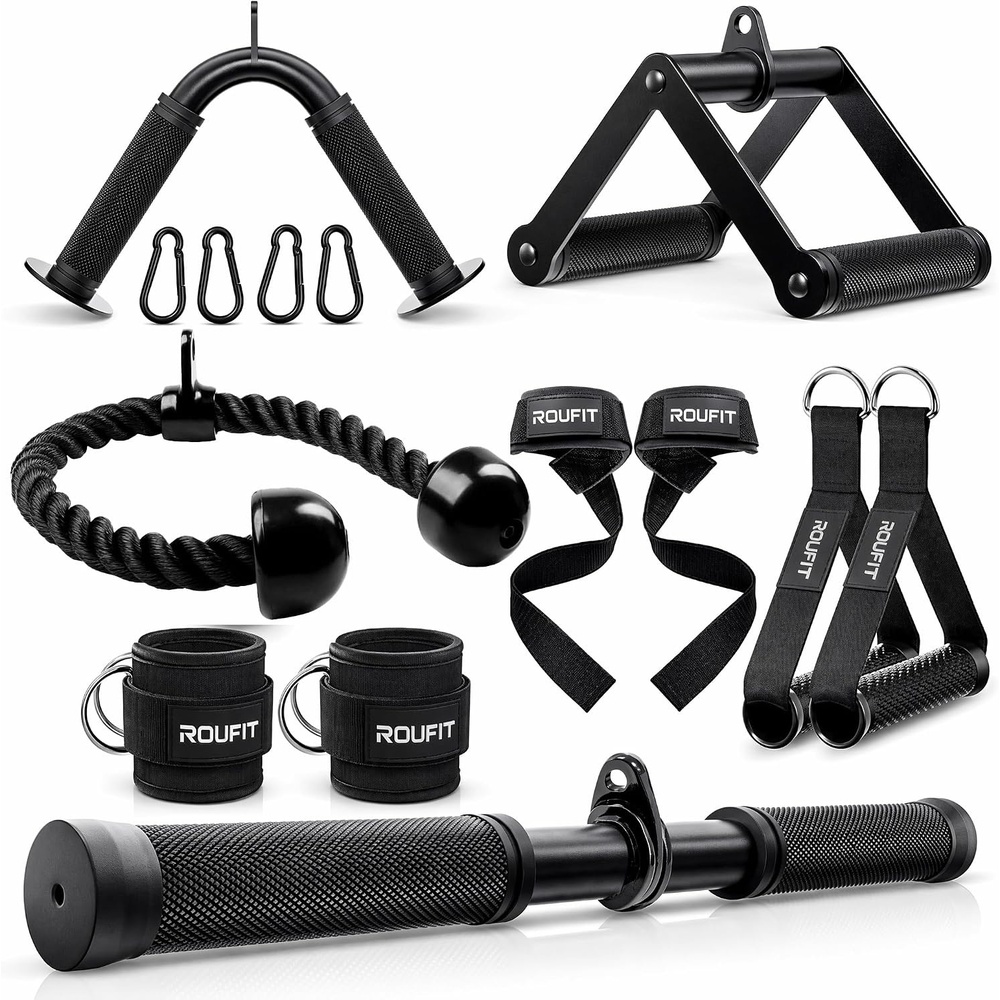 image:imageCable Machine Attachment for Gym Durable HeavyDuty Accessories for Home Gym and Professional Fitness TrainingPerfect for LAT Pull Down Tricep Press and Cable Crossover Exercises