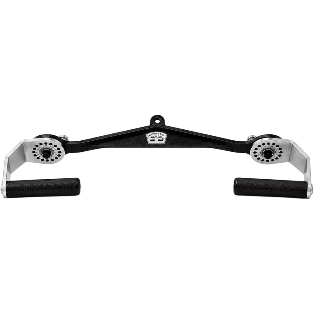image:imageIron Vibe LAT Pulldown Bar for Cable Machine 360 Rotating Multi Grip Handle Ergonomic Gym Attachment for LAT Pulldown and Row Exercises Heavy Duty Pulley Attachment for Back Training SystemLong