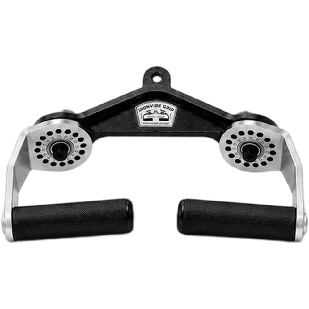 image:imageIron Vibe LAT Pulldown Bar for Cable Machine 360 Rotating Multi Grip Handle Ergonomic Gym Attachment for LAT Pulldown and Row Exercises Heavy Duty Pulley Attachment for Back Training SystemShort