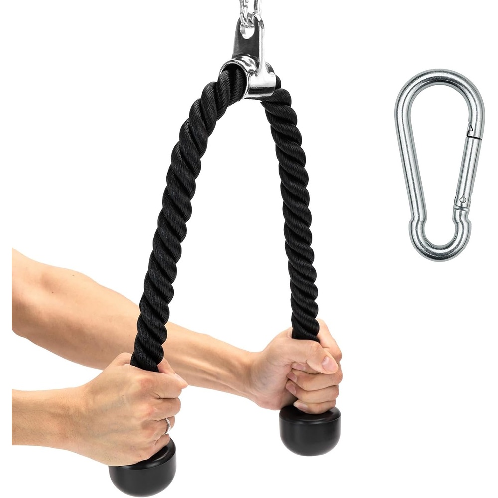 image:imageTricep Rope Cable Attachment Pull Down Cable 27 amp 36 Inch Tricep Pull Down Rope for Cable Machine Attachment LAT Pulldown Attachments and Cable Attachments for Gym36 Inch