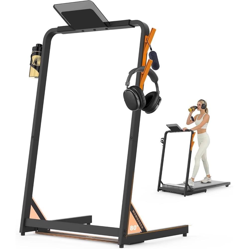 image:imageWalking Pad Handle Bar Only with Tablet Holder amp Hooks  433in Support Stand for Under Desk Treadmill 236in Wide Professional Carbon Steel Handlebar for Home Office Easy Setup