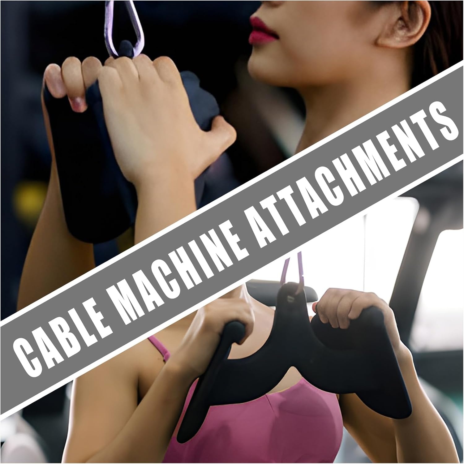 image:imageErgonomic LAT Pull Down Bars Back and Triceps Strength Training Equipment LAT Pulldown Attachments Cable Attachments for Home GymBT0013
