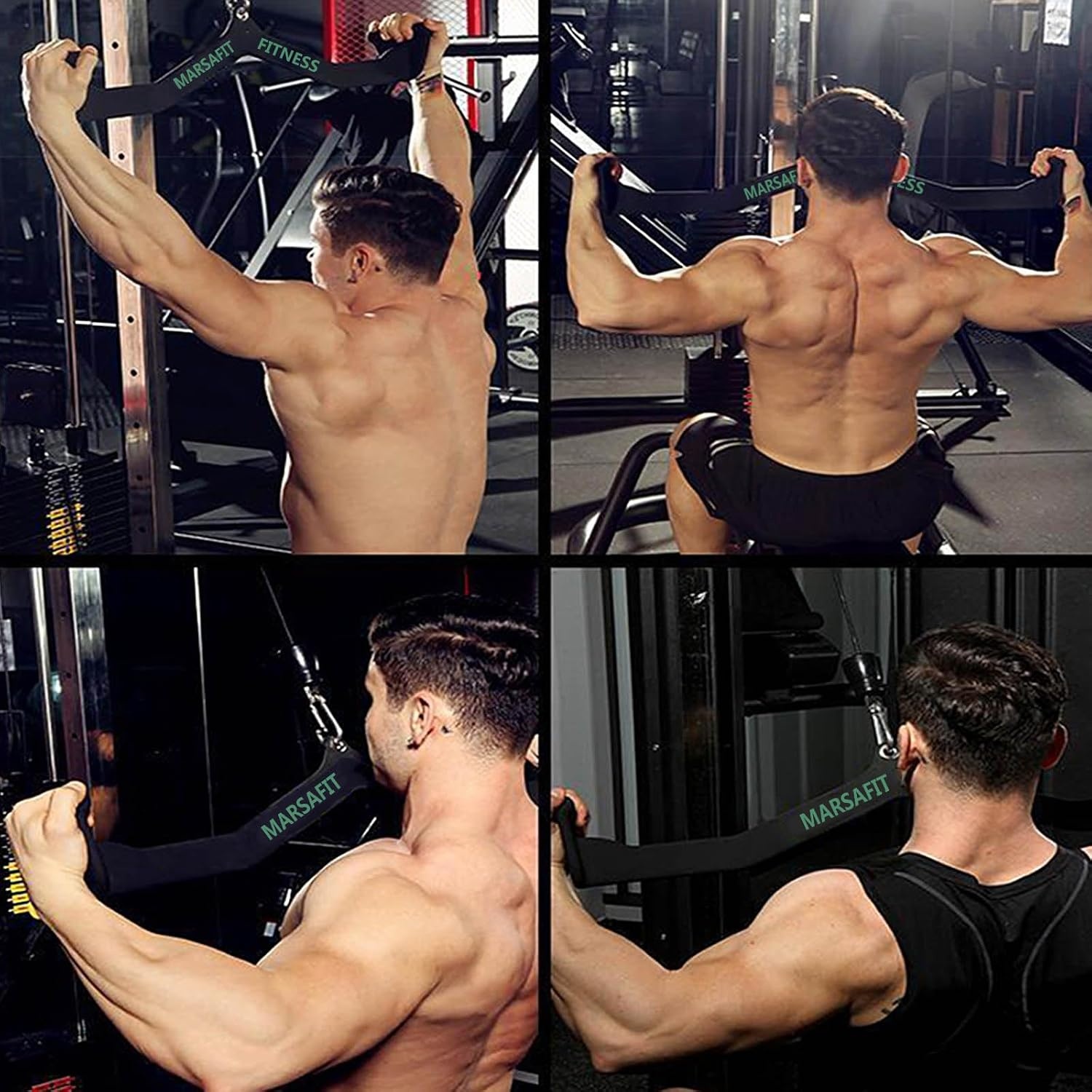 image:imageErgonomic LAT Pull Down Bars Back and Triceps Strength Training Equipment LAT Pulldown Attachments Cable Attachments for Home GymBT0013