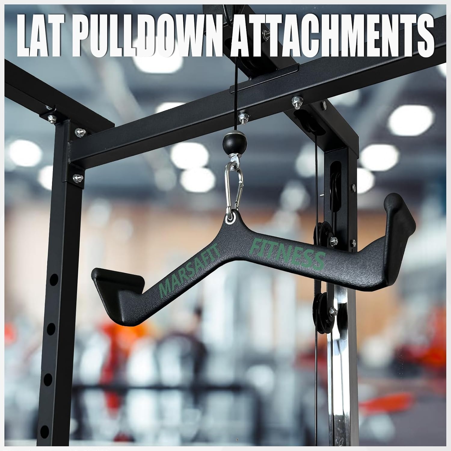 image:imageErgonomic LAT Pull Down Bars Back and Triceps Strength Training Equipment LAT Pulldown Attachments Cable Attachments for Home GymBT0013