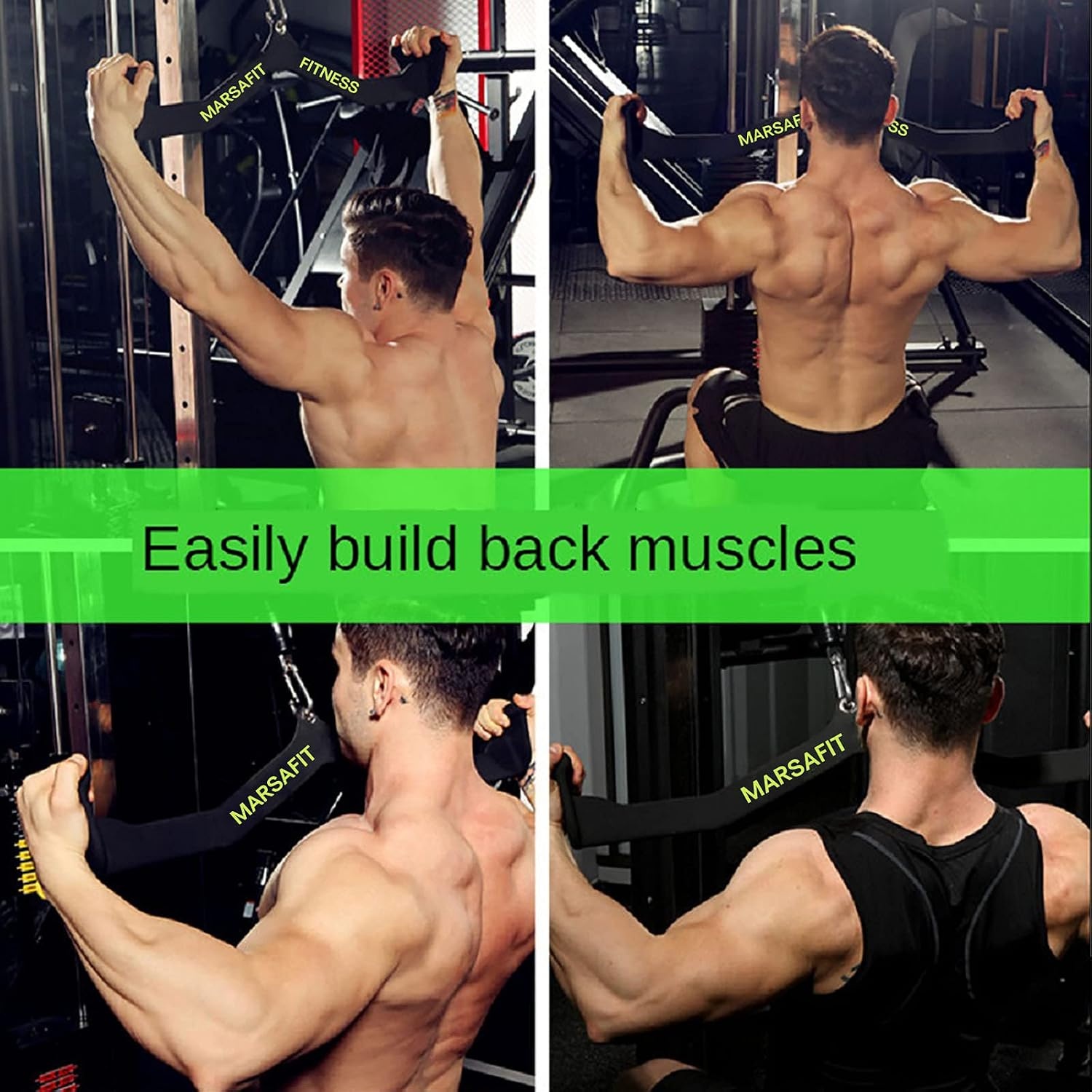 image:imageErgonomic LAT Pull Down Bars Back and Triceps Strength Training Equipment LAT Pulldown Attachments Cable Attachments for Home GymBT010