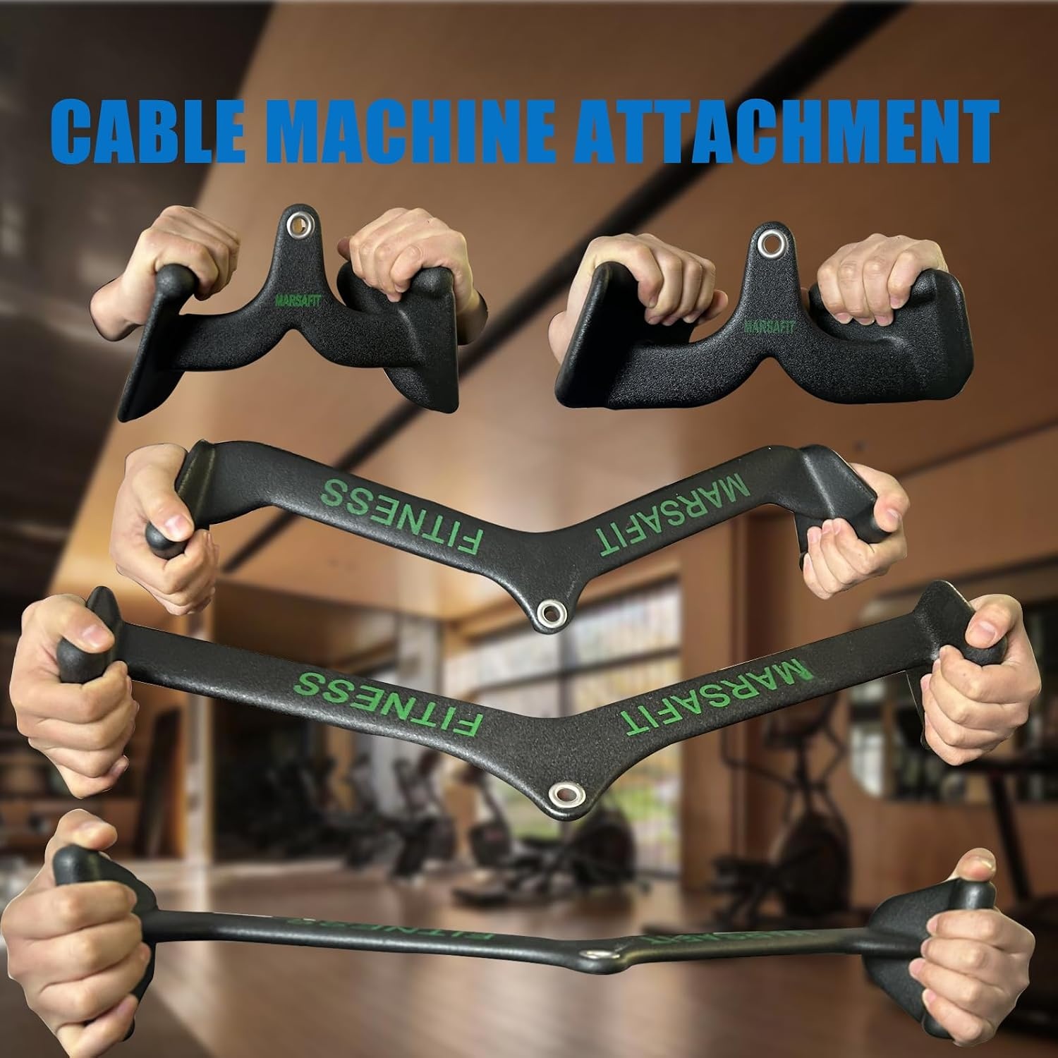 image:imageErgonomic LAT Pull Down Bars Back and Triceps Strength Training Equipment LAT Pulldown Attachments Cable Attachments for Home GymBT010