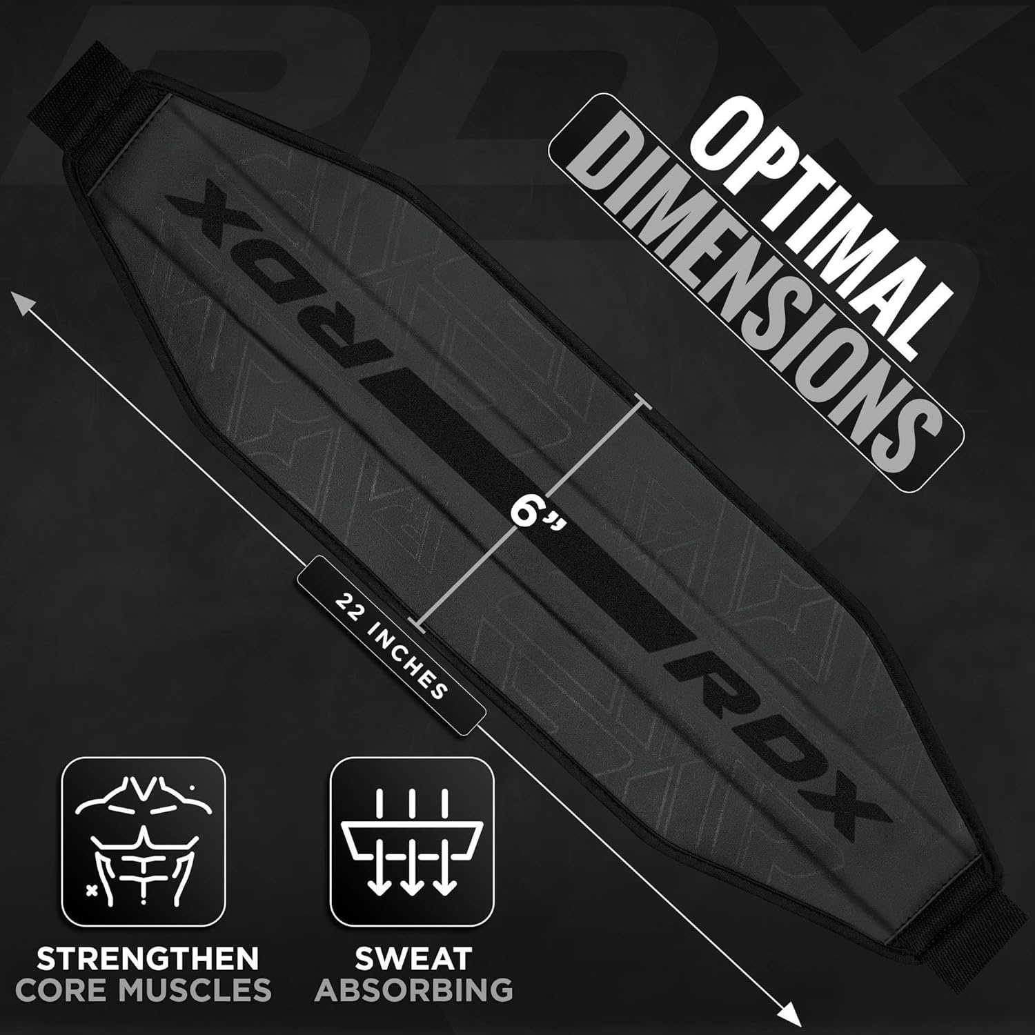 image:imageRDX AB Straps for Pull Up Bar Hanging Pair Maya Hide Leather Abdominal Muscle Building Padded Arm Support Slings with DRing Strap Leg Raise Exercise Fitness Workout Strength Training Men WomenBlack