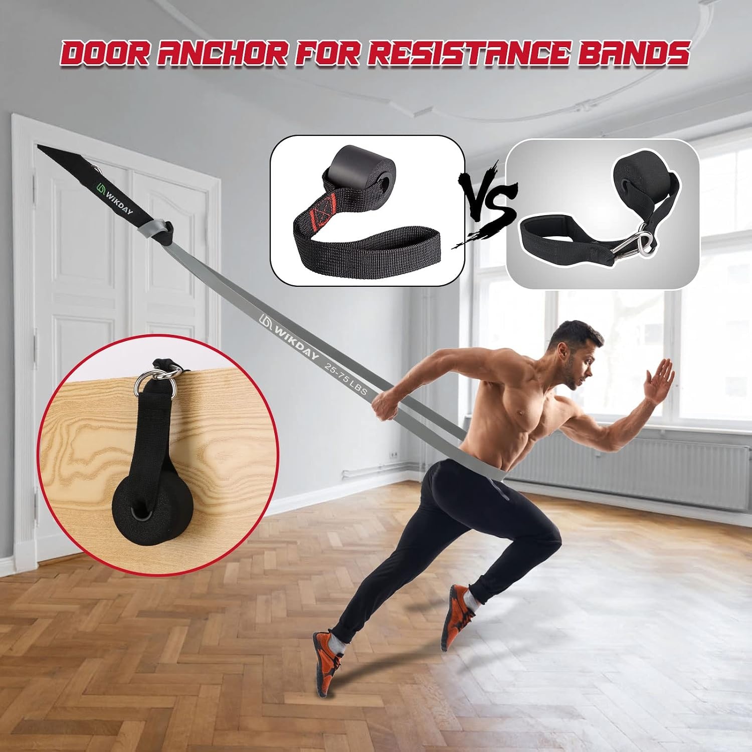 image:imageWIKDAY Resistance Bands for Working Out with Door AnchorGray
