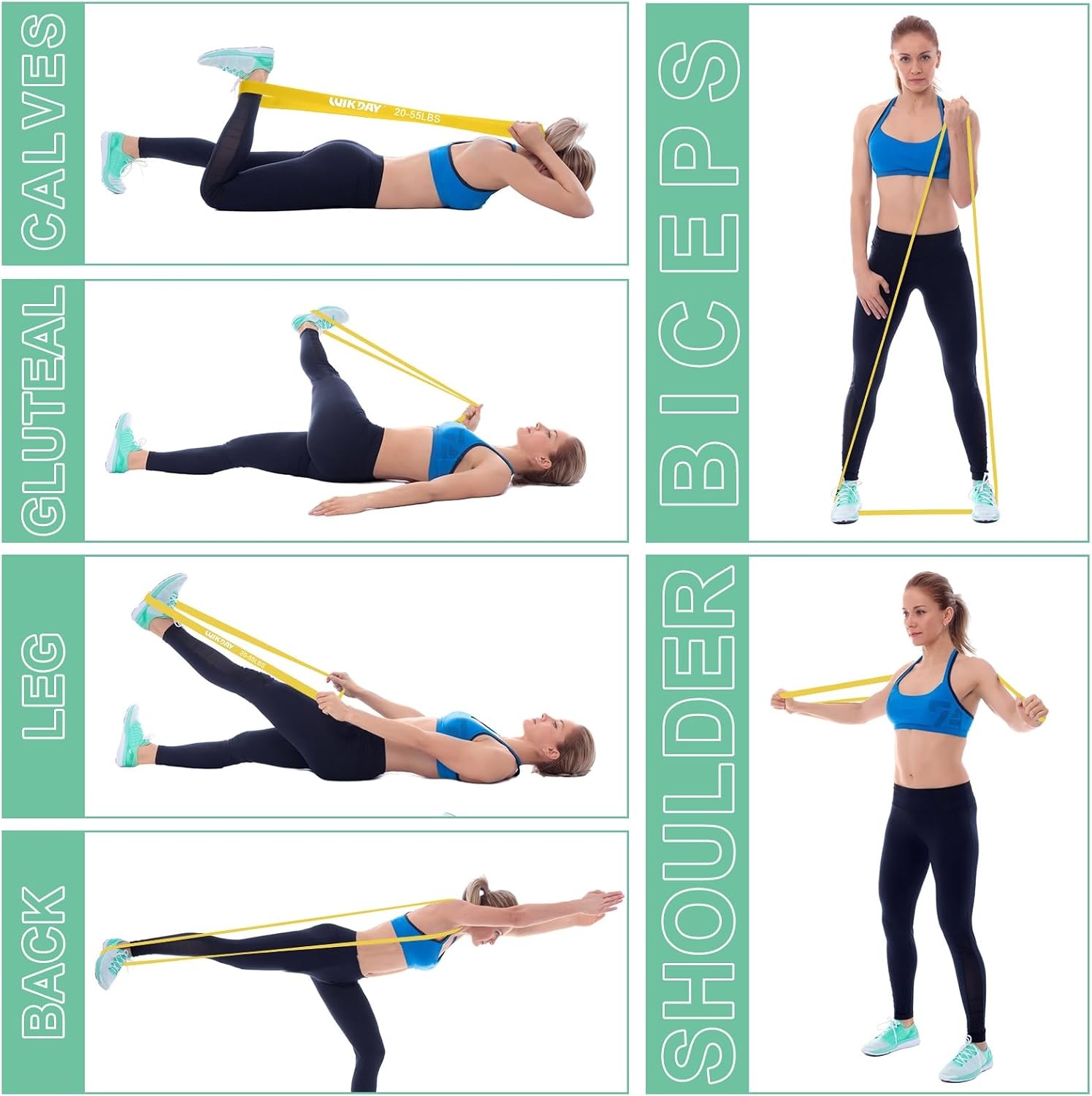 image:imageWIKDAY Resistance Bands for Working Out with Door AnchorMacaron