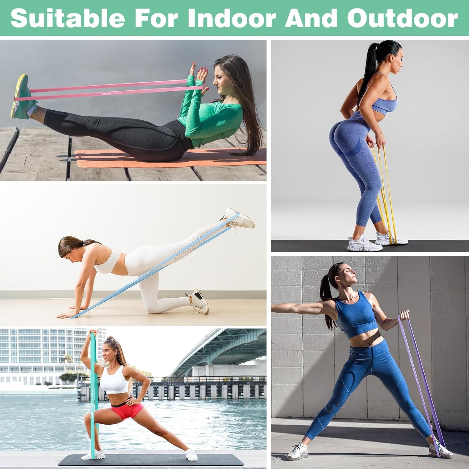 image:imageWIKDAY Resistance Bands for Working Out with Door AnchorMacaron