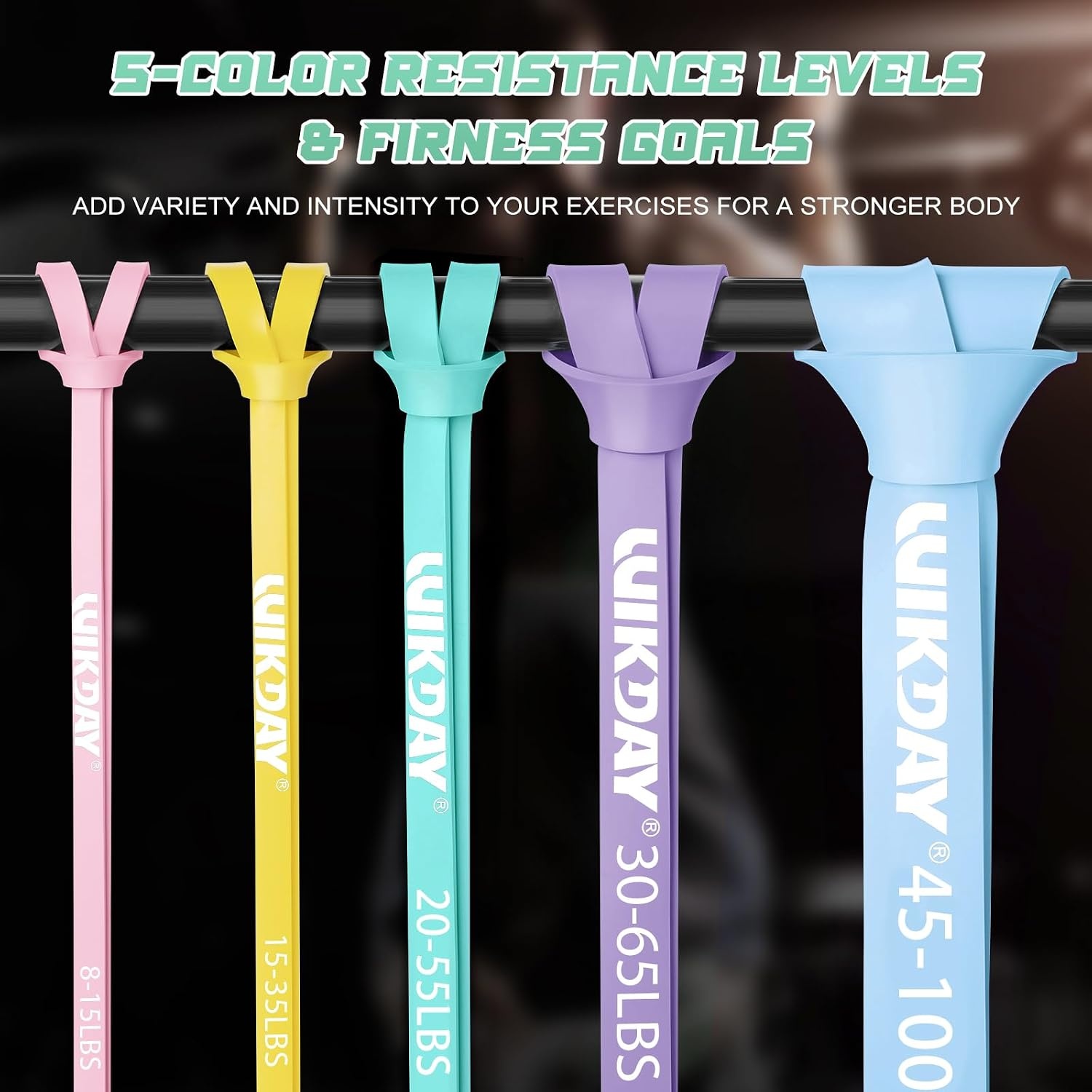 image:imageWIKDAY Resistance Bands for Working Out with Door AnchorMacaron