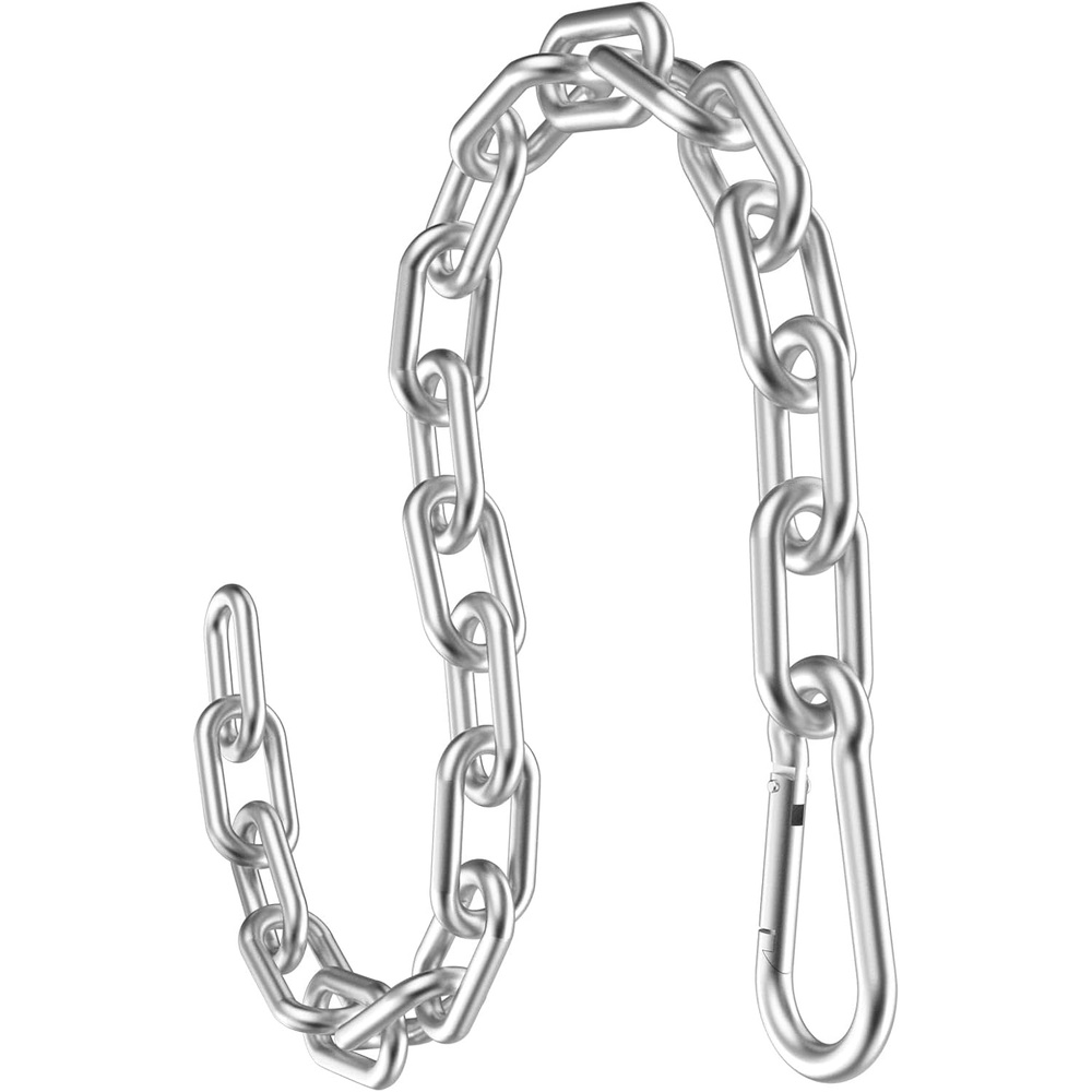 image:image236 Gym Fitness Cable Extension Chain 304 Stainless Steel Cable Machine Extension Accessory Workout Chain for Home Gym Replacement Weight Lifting Triceps ExerciseSilver1pc Dia5mm