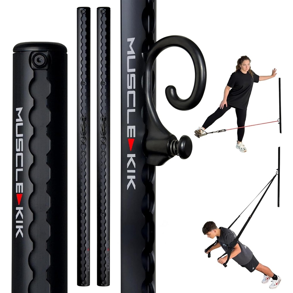 image:imageAluminum WallMounted Anchor Fitness System  Adjustable MultiFunctional Space Saving Home Gym Solution for Strength Training Workout Goals  100 Exercises Easy Installation 300lbs CapacityPack of 2  Black