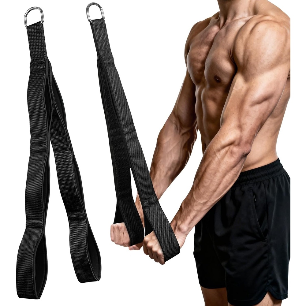 image:imageTricep Rope Cable Attachment Heavy Duty Rope for Push DownsBlack