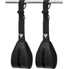 RDX AB Straps for Pull Up Bar Hanging (Pair), Maya Hide Leather, Abdominal Muscle Building Padded Arm Support Slings with D-Ring Strap, Leg Raise Exercise Fitness Workout Strength Training, Men Women(Black)