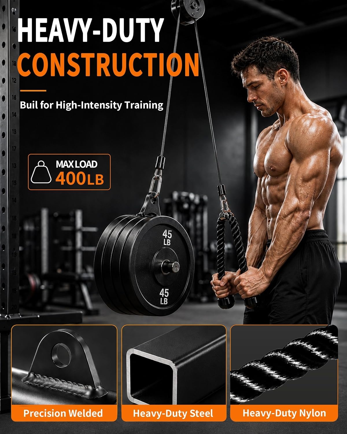 image:imageCable Machine Attachment Set NonSlip Rubber Grips for Home Gym