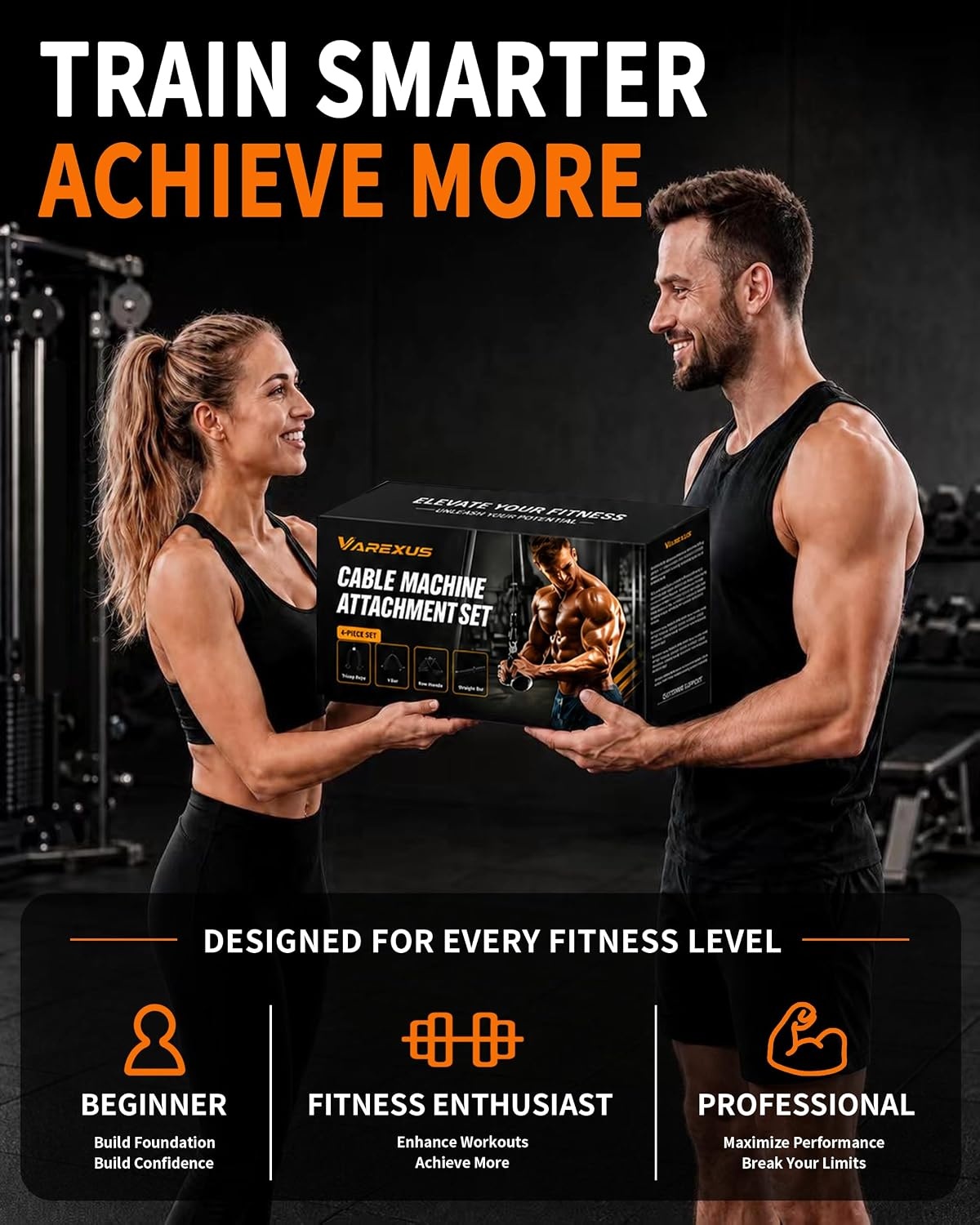 image:imageCable Machine Attachment Set NonSlip Rubber Grips for Home Gym