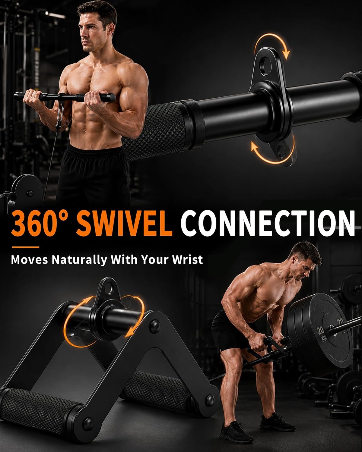 image:imageCable Machine Attachment Set NonSlip Rubber Grips for Home Gym
