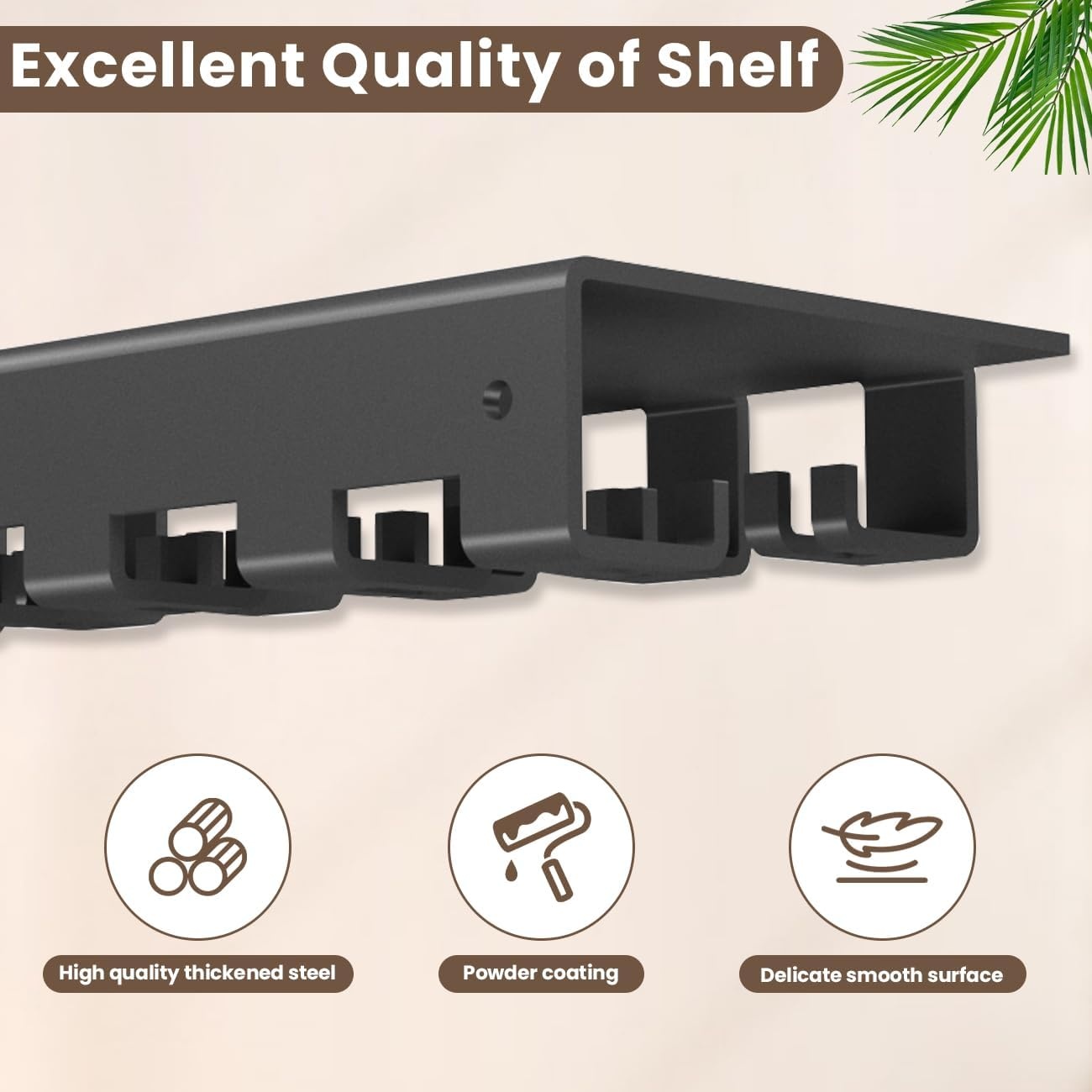 image:imageFloating Shelf Organizer Compatible with Tonal Accessories Home Gym Weight Storage Equipment Hanger Metal Rack Holder Wall Mount with Hooks TLock Adapters Bracket Hanger Workout Fitness Style 2