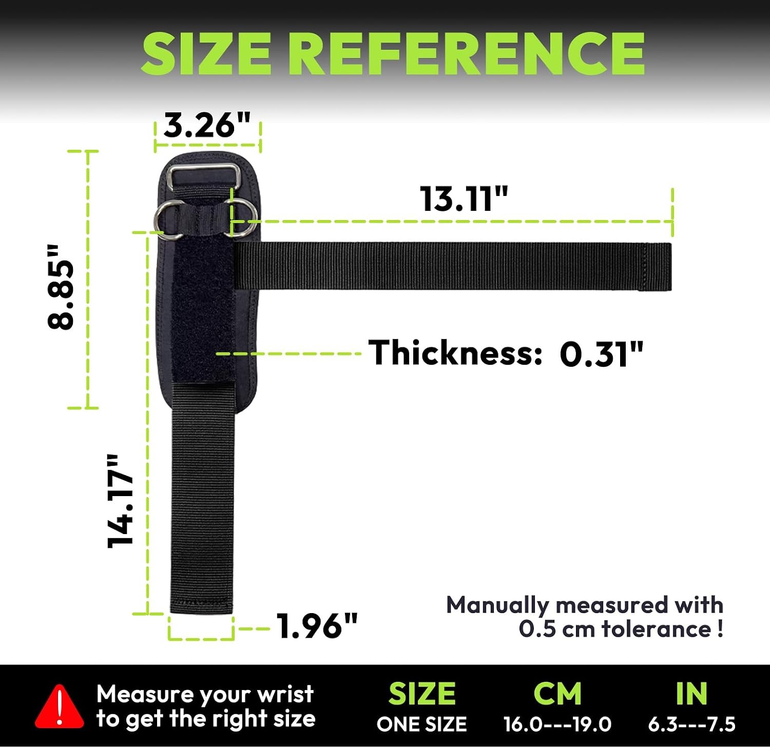 image:imageHANDBODE Lifting Straps Double DRing Weightlifting Wrist StrapsBlack Nylon Lifting Straps
