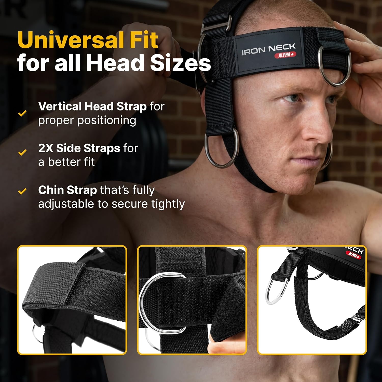 image:imageIron Neck Alpha Neck Trainer Exercise amp Workout EquipmentBlack Alpha Plus Harness