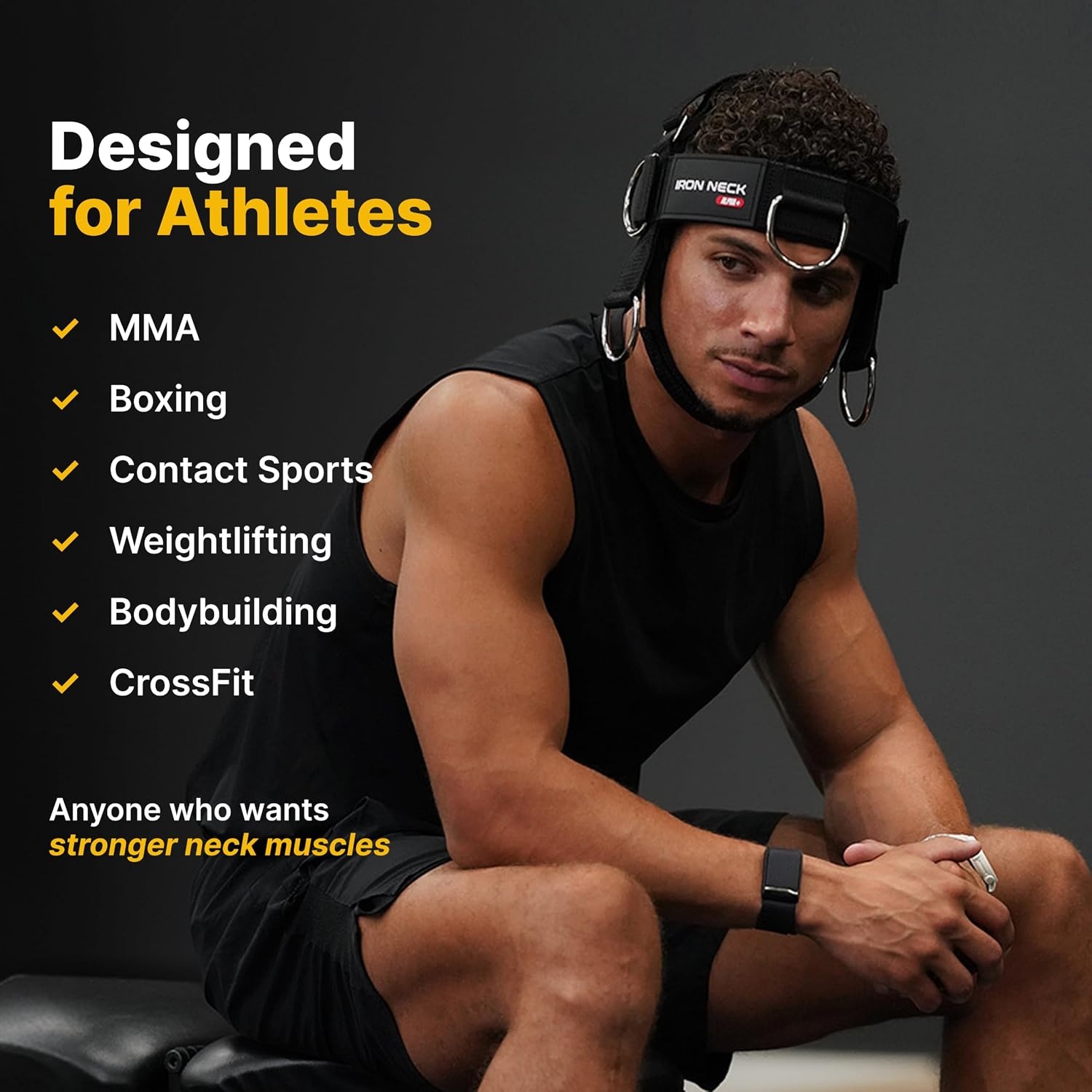 image:imageIron Neck Alpha Neck Trainer Exercise amp Workout EquipmentBlack Alpha Plus Harness