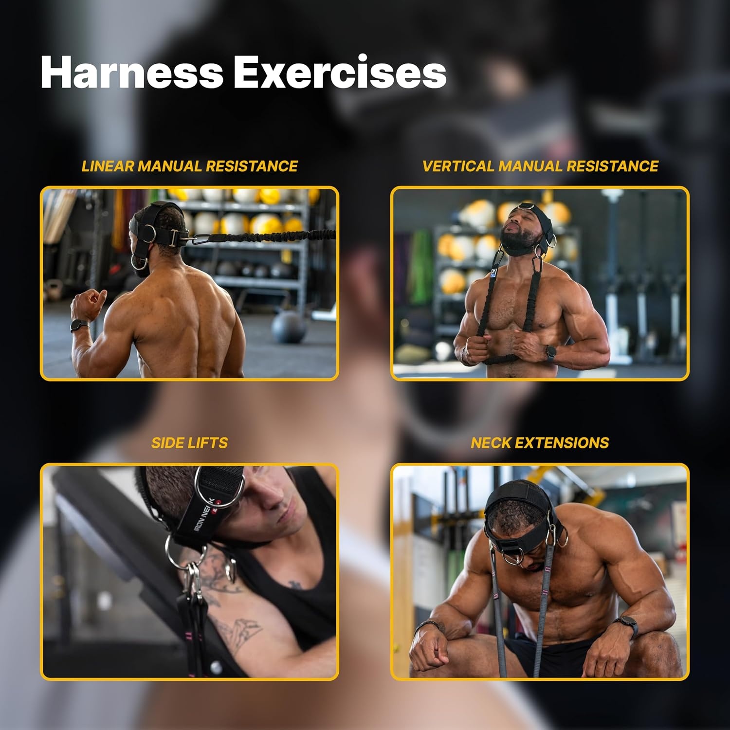 image:imageIron Neck Alpha Neck Trainer Exercise amp Workout EquipmentBlack Alpha Plus Harness