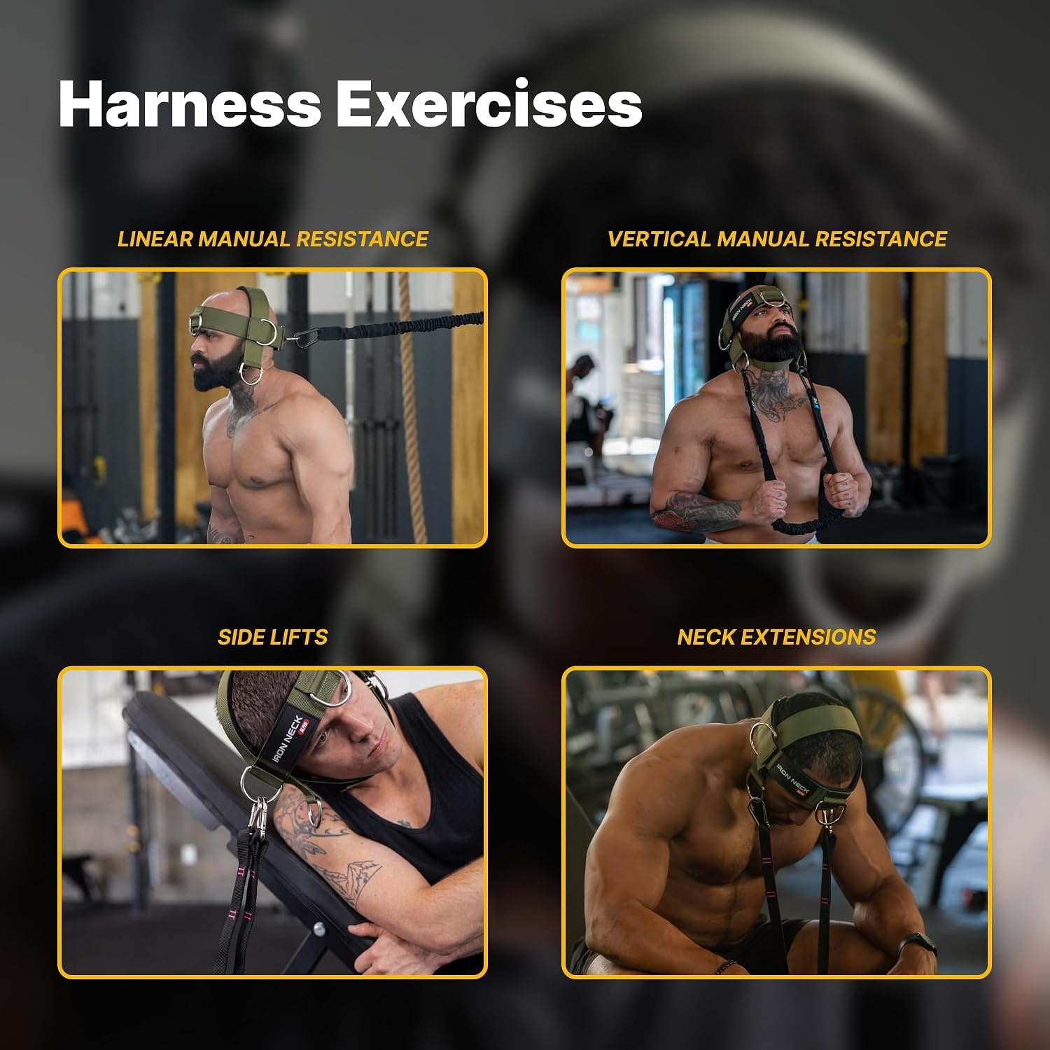 image:imageIron Neck Alpha Neck Trainer Exercise amp Workout EquipmentGreen Alpha Harness