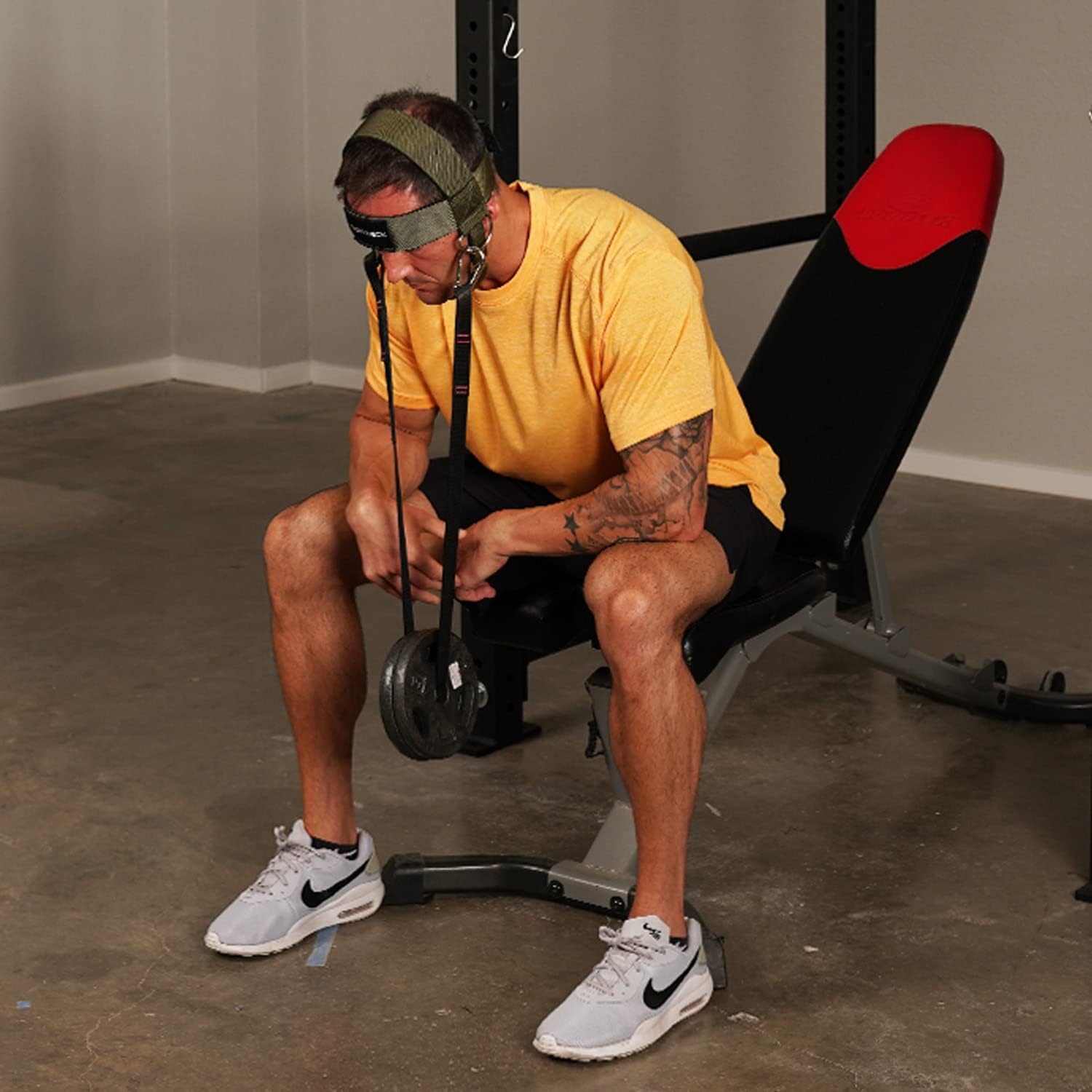 image:imageIron Neck Alpha Neck Trainer Exercise amp Workout EquipmentOlive Green Classic Harness