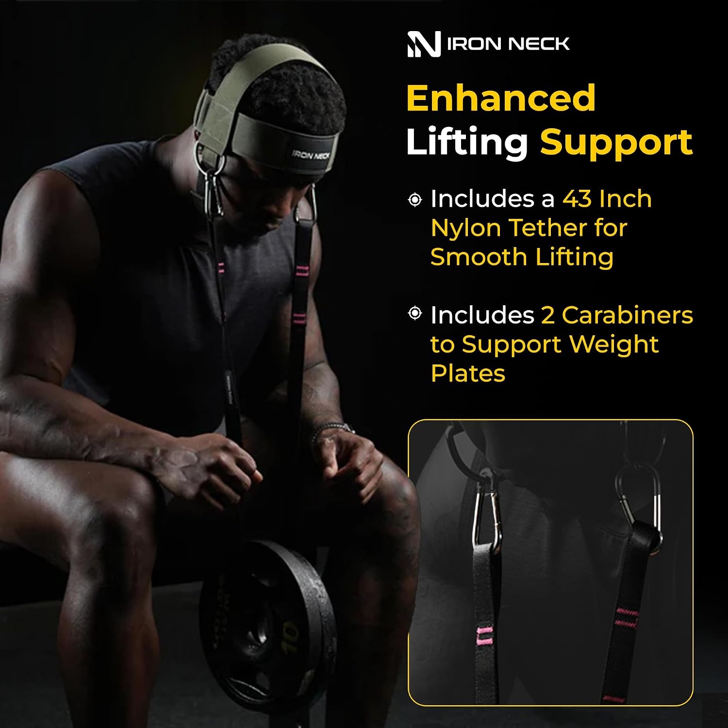 image:imageIron Neck Alpha Neck Trainer Exercise amp Workout EquipmentOlive Green Classic Harness