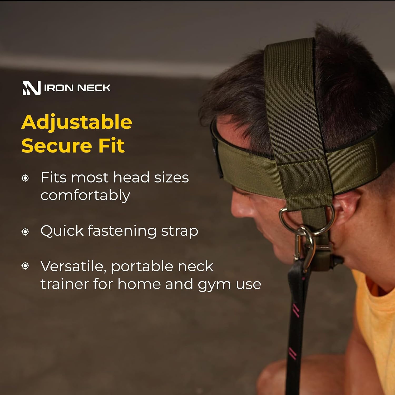image:imageIron Neck Alpha Neck Trainer Exercise amp Workout EquipmentOlive Green Classic Harness