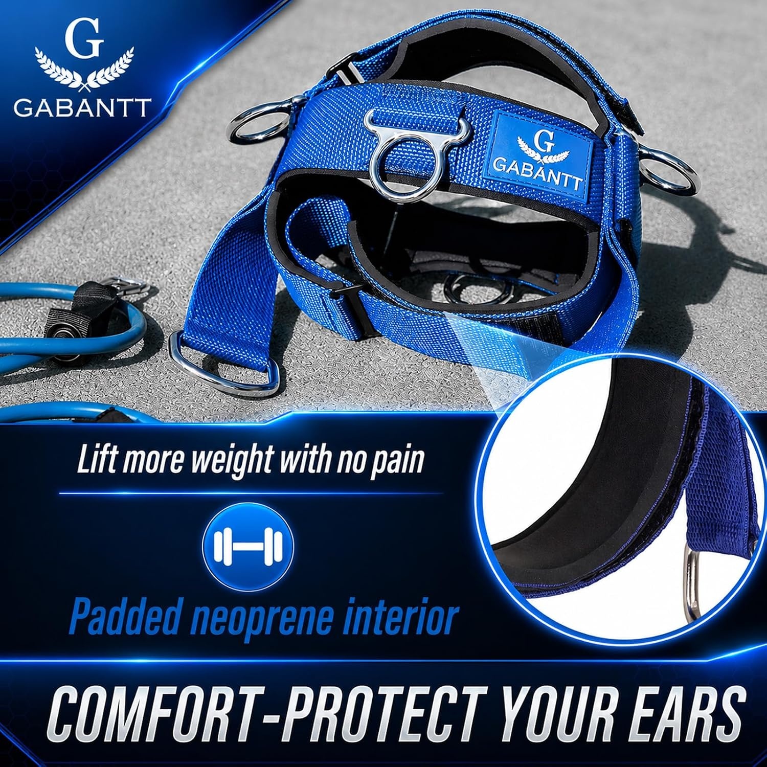image:imageNeck Trainer Exerciser Equipment Neck Harness Weight Lifting Kit