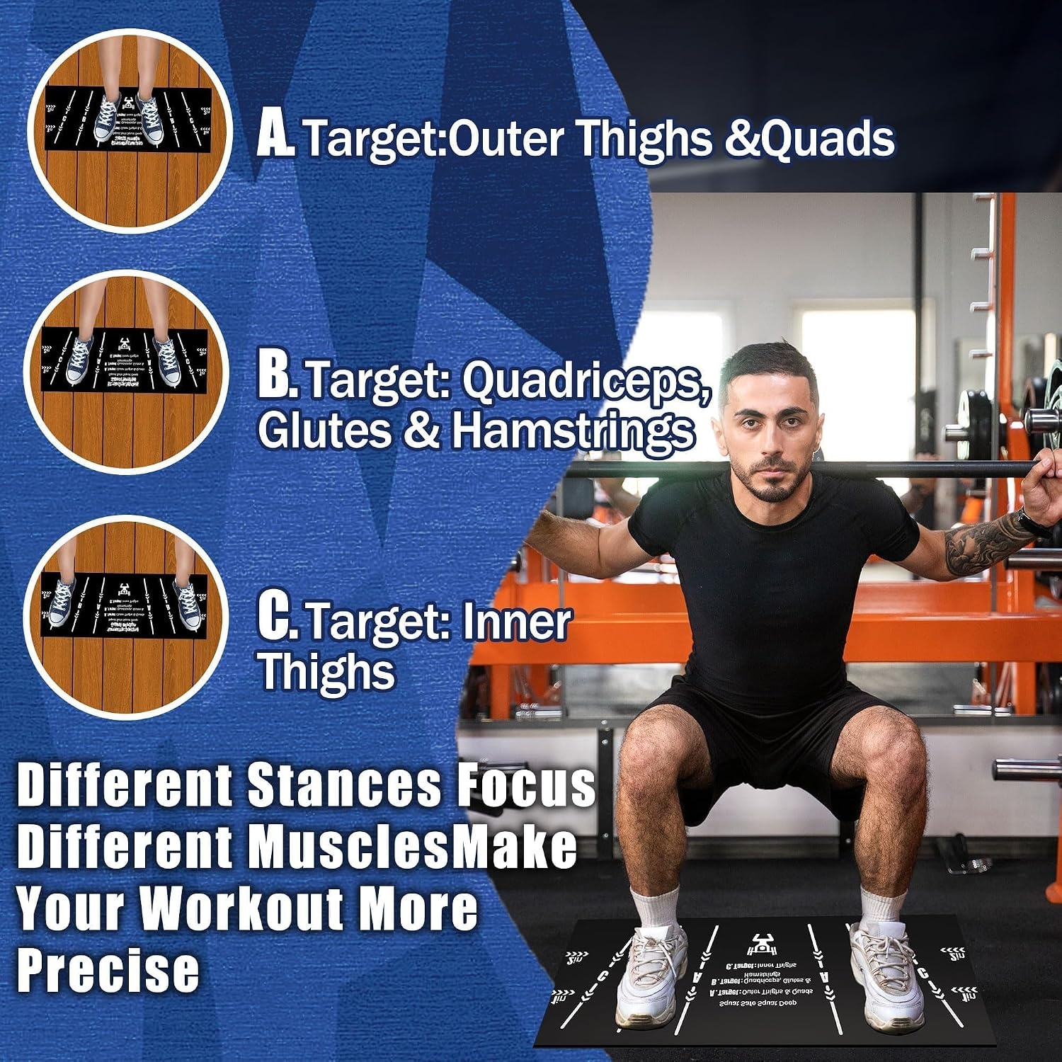 image:imageSquat Wedge Block One Piece Heel Elevated Board for Lower Body Workout1Pc Large