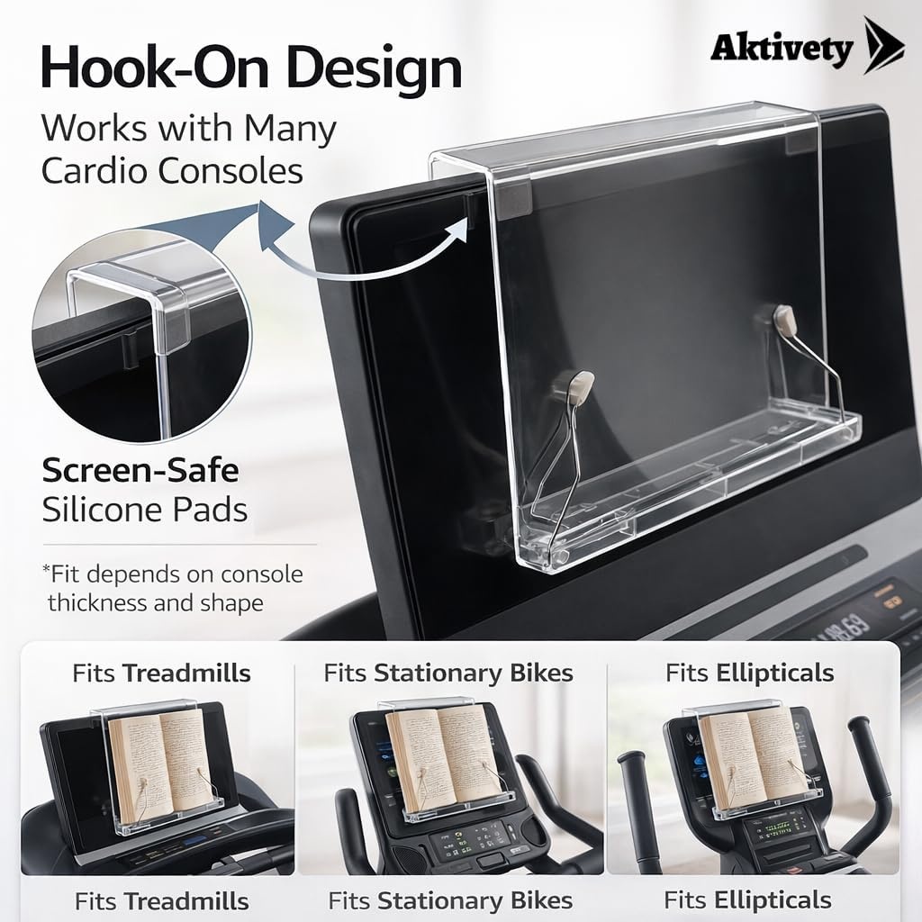 image:imageUniversal Treadmill Book Holder Reading Rack Clear Acrylic