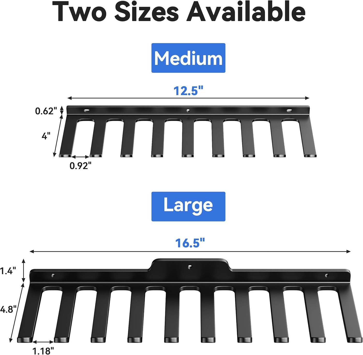 image:imageWallMounted Home Gym Equipment Storage Rack for Resistance Bands Barbell Bars Cable Attachments Lifting Belts Jump Ropes and ChainsLarge