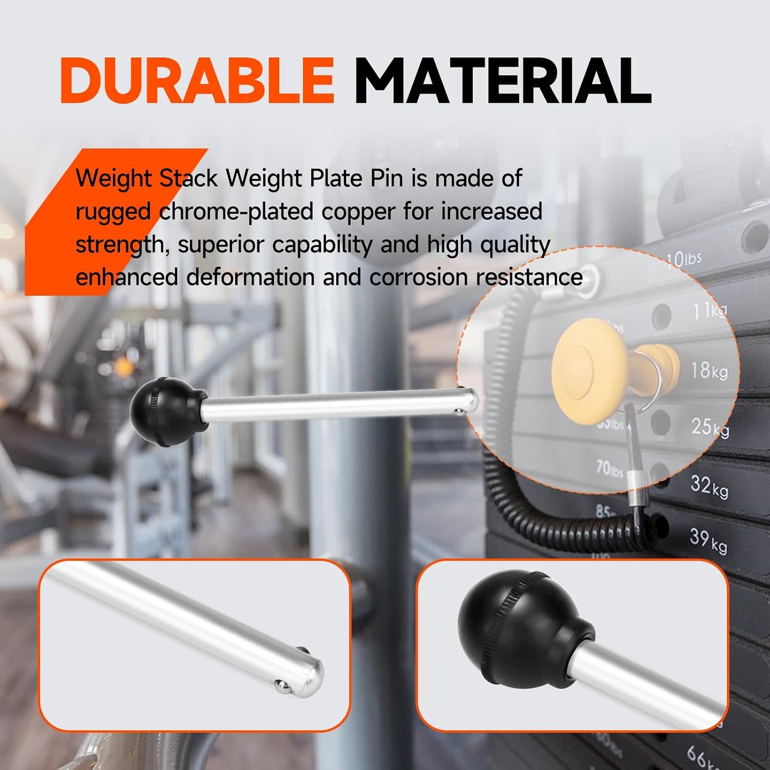 image:imageWeight Stack Pin Gym Pin Heavy Duty Replacement Weight Machine Pin