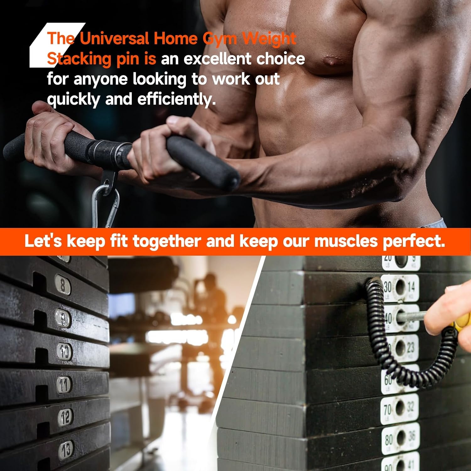 image:imageWeight Stack Pin Gym Pin Heavy Duty Replacement Weight Machine Pin